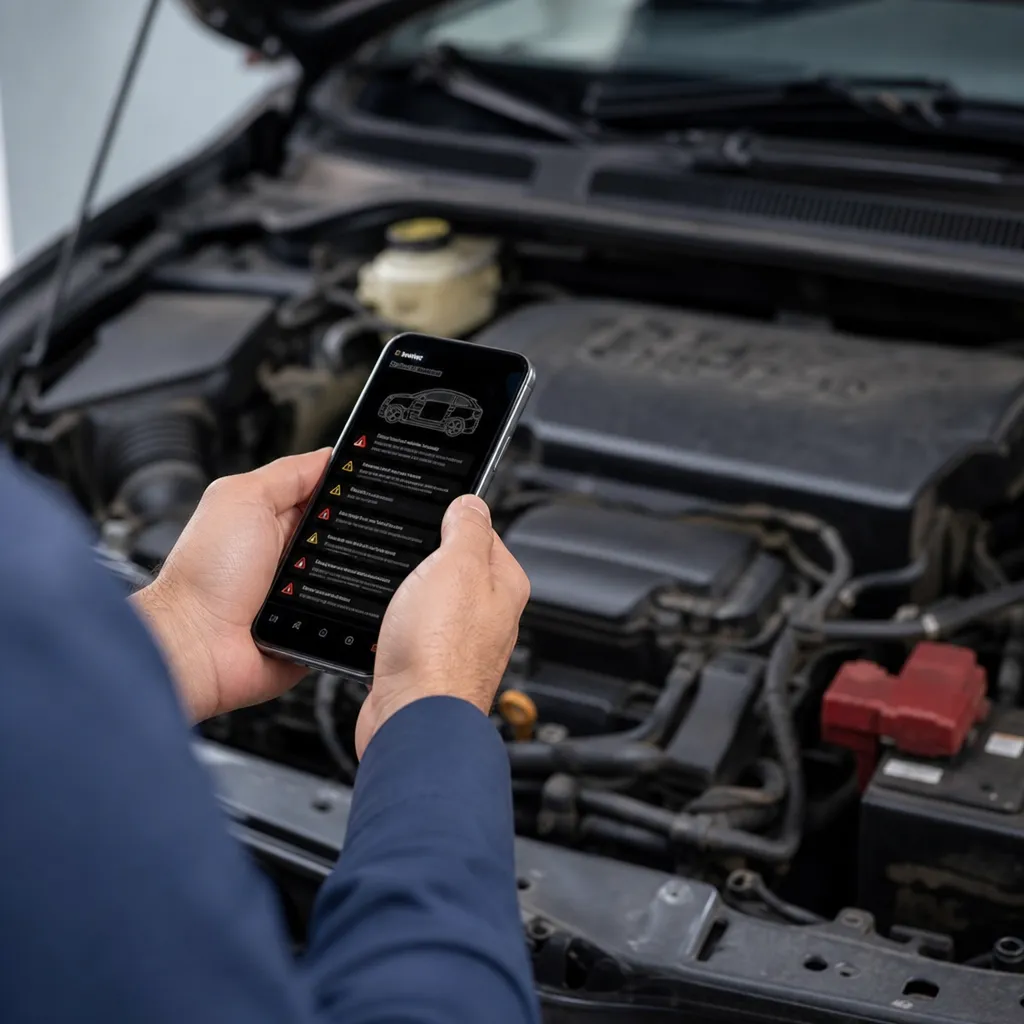 App que escaneia o carro pelo celular e identifica defeitos do motor